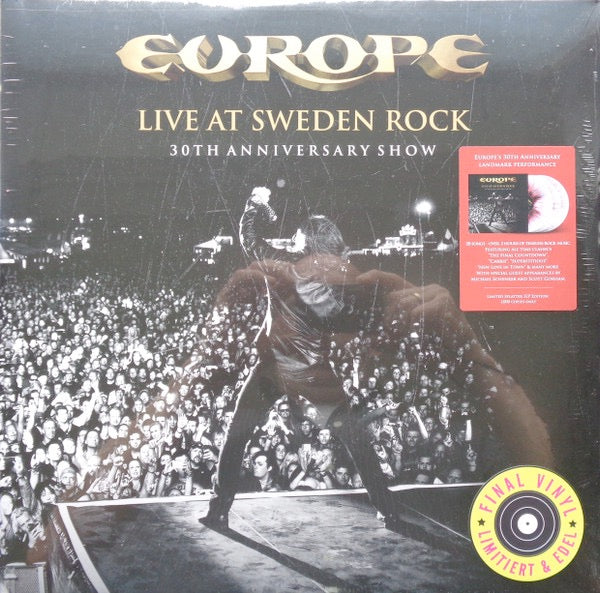 Image of Front Cover of 2614142C: 3xLP - EUROPE, Live At Sweden Rock (30th Anniversary Show) (Ear Music; 0218861EMU, Europe 2023 Reissue, Gatefold, Splatter Vinyl) SEALED  VG+/EX