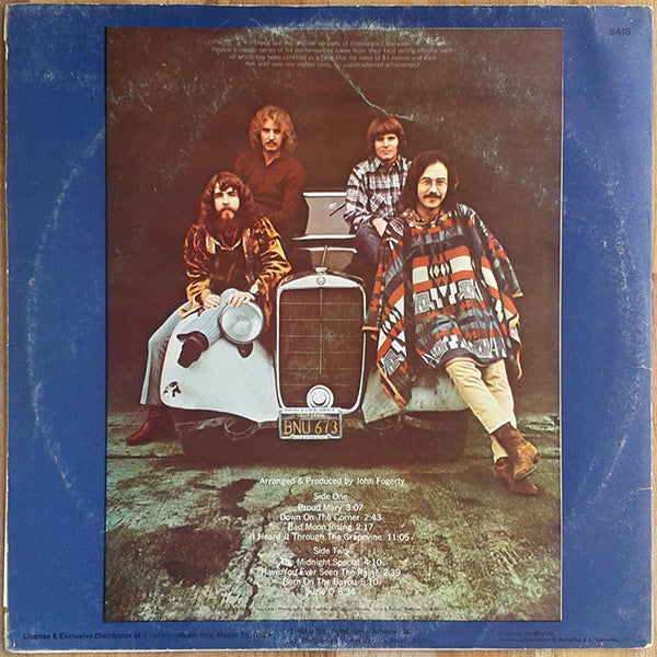 Image of Back Cover of 2624164E: LP - CREEDENCE CLEARWATER REVIVAL, Creedence Gold (Fantasy; 9418, Greece )   VG/VG