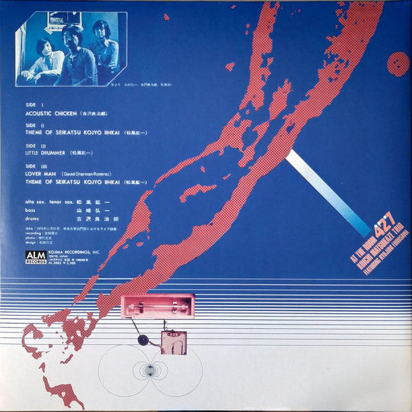 Image of Back Cover of 2xLP - VG+/VG+ - KOICHI MATSUKAZE TRIO FEATURING RYOJIRO FURUSAWA, At The Room 427 (ALM Records; AL-3002(I), Europe 2022 Reissue, Gatefold, Insert, With Obi), Still In Opened Shrinkwrap With Hype Sticker,  - 3446355S