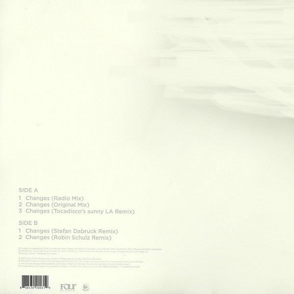 Image of Back Cover of 2624196E: 12" EP - FAUL & WAD AD* VS. PNAU, Changes (Four Music; FOR 88843020031, Germany, Austria, & Switzerland 2013) Damage To Sleeve Opening.Vinyl close to EX.  VG+/VG+