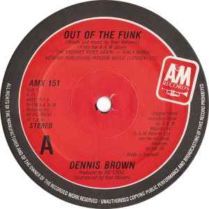 Image of Front Cover of 2624206E: 12" - DENNIS BROWN, Out Of The Funk/ Historical Places (Ethiopa)/ Get Up (A&M; AMX151, UK 1983, Plain sleeve) Lightest of marks. Strong VG.  /VG