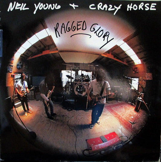 Image of Front Cover of 5124313E: LP - NEIL YOUNG + CRAZY HORSE, Ragged Glory (Reprise Records; 759926315-1, UK 1990, Publishers On Labels)   VG+/VG+