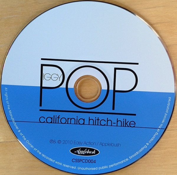 Image of Label Cover of 2634058E: CD - IGGY POP, California Hitch-Hike (Applebush; CSSPCD004, UK 2010, Slipcase, Inner)   VG+/VG+