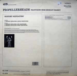 Image of Back Cover of 12" - VG/VG+ - PROPELLERHEADS FEATURING MISS SHIRLEY BASSEY, History Repeating (Wall Of Sound; WALLT036, UK 1997, Picture Sleeve), Small split in top of cover.,  - 3316144C