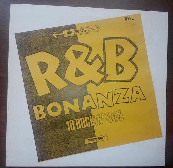 Image of Front Cover of 2614467C: 10" - VARIOUS, R&B Bonanza (Ace; Wax 2, UK 1982, Promo, Pasted Prints On Plain Sleeve, Mono) Sleeve stained. Prints a bit ripped and worn and peeling off  VG/VG+