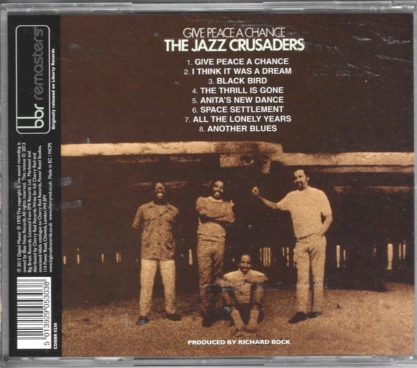 Image of Back Cover of 2614546C: CD - THE JAZZ CRUSADERS*, Give Peace A Chance (Big Break Records ; CDBBR0230, UK & Europe 2013 Reissue, Jewel Case, Inner)   VG+/VG+