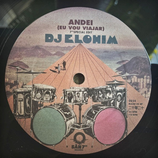 Image of Front Cover of 4454156S: 7" - DJ ELOHIM, Andei (Eu Vou Viajar)/ Pura (S n 7" Records ; none, Brazil 2024, Company Sleeve)   VG+/EX