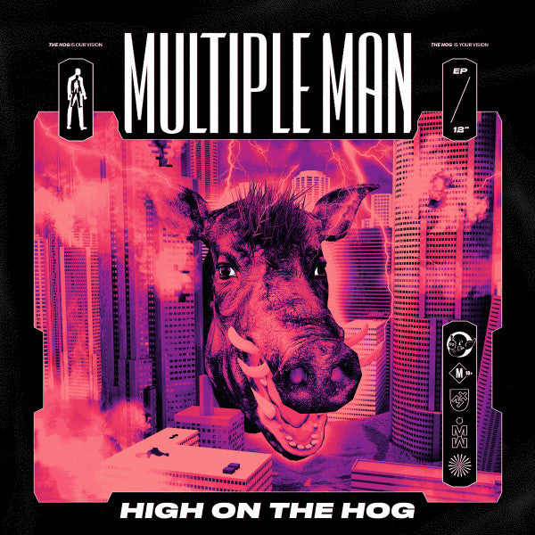 Image of Front Cover of 2724083E: 12" EP - MULTIPLE MAN, High On The Hog (Fleisch; F//011, Germany 2019, Clear Plastic Sleeve With Card Inner)   VG+/VG+