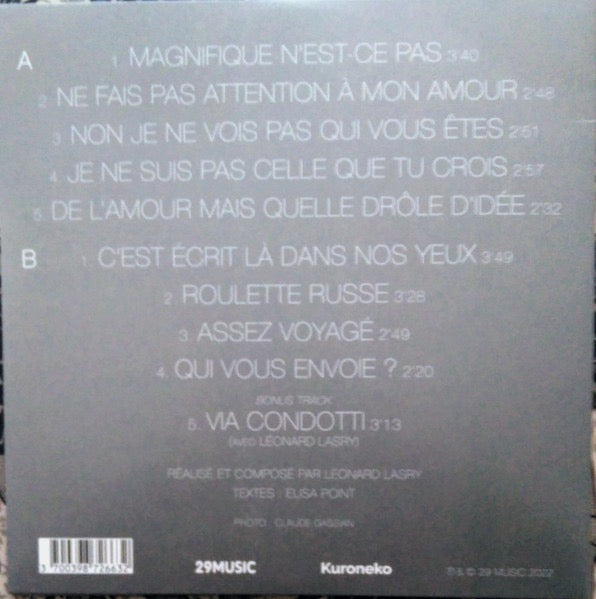 Image of Back Cover of 2714084C: LP - CHARLOTTE RAMPLING, De L'amour Mais Quelle Dr le D'id e (29Music; 29MU037LP, France 2022, Gatefold, Inner) Still in hype stickered shrinkwrap, little corner bump.  EX/EX