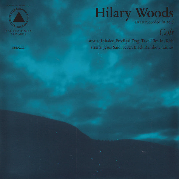 Image of Front Cover of 2724080E: LP - HILARY WOODS, Colt (Sacred Bones Records; SBR-201, Worldwide 2022, Clear Vinyl)   VG+/VG+