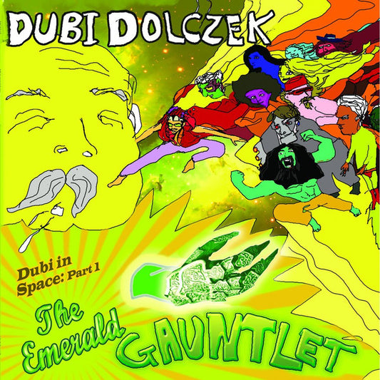 Image of Front Cover of 2724120E: LP - DUBI DOLCZEK, Dubi In Space Part 1: The Emerald Gauntlet (Stolen Body Records; SBR040, UK 2017, Orange Vinyl)   EX/VG+