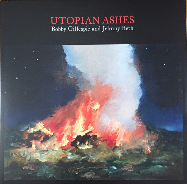 Image of Front Cover of 2744115S: 12" - BOBBY GILLESPIE AND JEHNNY BETH, Utopian Ashes (Silvertone; 194398761916, Europe 2021, Inner, Clear Vinyl)   VG+/VG+