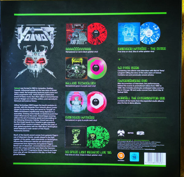 Image of Back Cover of 2724282E: 6xLP - VO VOD, Forgotten In Space (Noise; NOISEBOX106, Germany 2022, Box Set, 6 Coloured Vinyl LPs, DVD and Memory Stick)   VG+/VG+