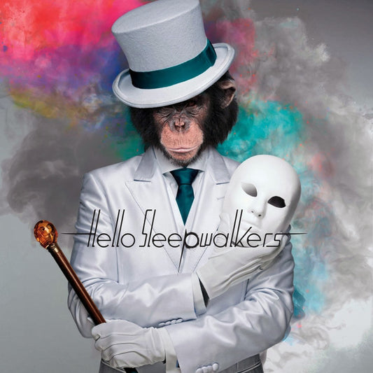 Image of Front Cover of 2734004E: CD - HELLO SLEEPWALKERS, Masked Monkey Awakening (A-Sketch; AZCS-1027, Japan 2014)   VG+/VG+