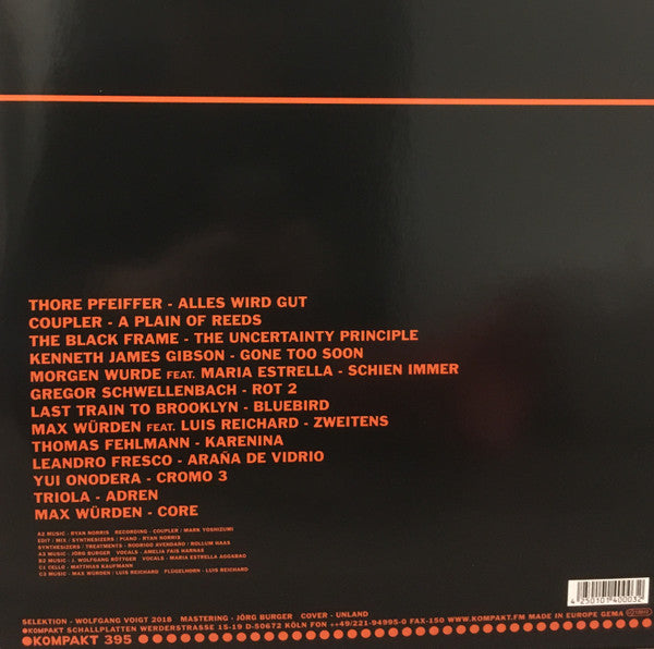 Image of Back Cover of 2724333E: LP - VARIOUS, Pop Ambient 2019 (Kompakt; KOMPAKT 395, Germany 2018, Gatefold) minor edge/corner/ring wear, strong VG sleeve. Strong VG+ records.  VG/VG+