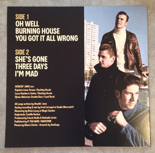 Image of Back Cover of 2724211E: LP - HOWLIN' JAWS, Burning House (If You Dare / Badstone; xxxxx, France 2018)   VG/VG