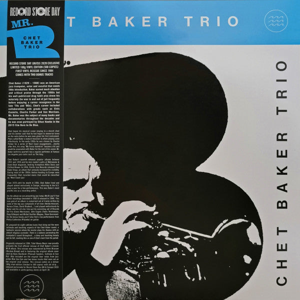 Image of Front Cover of 2824011E: LP - CHET BAKER TRIO, Mr. B (Tidal Waves Music; TWM56, UK & Europe 2020, Picture Sleeve, RSD Limited Edition, no obi)   VG+/VG+