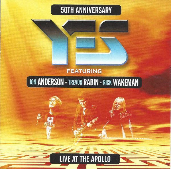 Image of Front Cover of 2834009E: CD - YES FEATURING JON ANDERSON   TREVOR RABIN   RICK WAKEMAN, 50th Anniversary Live At The Apollo (Eagle Records; EDGCD676, Europe 2018, Jewel Case)   VG+/VG+