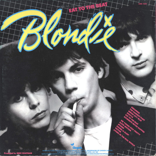 Image of Back Cover of 2824073E: LP - BLONDIE, Eat To The Beat (Chrysalis; CHE 1225, Canada 1979, Inner)   VG/VG