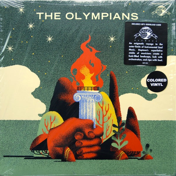 Image of Front Cover of 2844126S: LP - THE OLYMPIANS, The Olympians (Daptone Records; DAP-044, US 2016, Limited Edition Purple Vinyl) Clean Copy, Hype stickers have been stuck onto plain inner  EX/EX