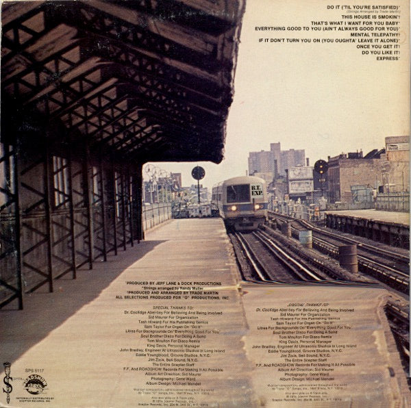 Image of Back Cover of 4114528C: LP - B.T. EXPRESS, Do It ('Til You're Satisfied) (Scepter Records; SPS 5117, US 1974, Gatefold, NAMI Pressing) Sleeve has wear at edges and corners (some creasing too)  VG/G+