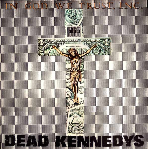 Image of Front Cover of 2814163C: 12" EP - DEAD KENNEDYS, In God We Trust, Inc. (Statik Records; STAT EP2, UK 1981, Picture Sleeve, A3/B1. "Bat" Label)   VG+/VG+