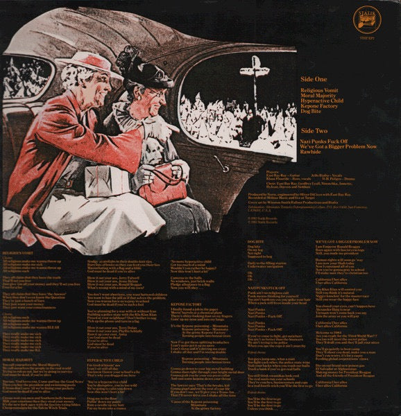 Image of Back Cover of 2814163C: 12" EP - DEAD KENNEDYS, In God We Trust, Inc. (Statik Records; STAT EP2, UK 1981, Picture Sleeve, A3/B1. "Bat" Label)   VG+/VG+