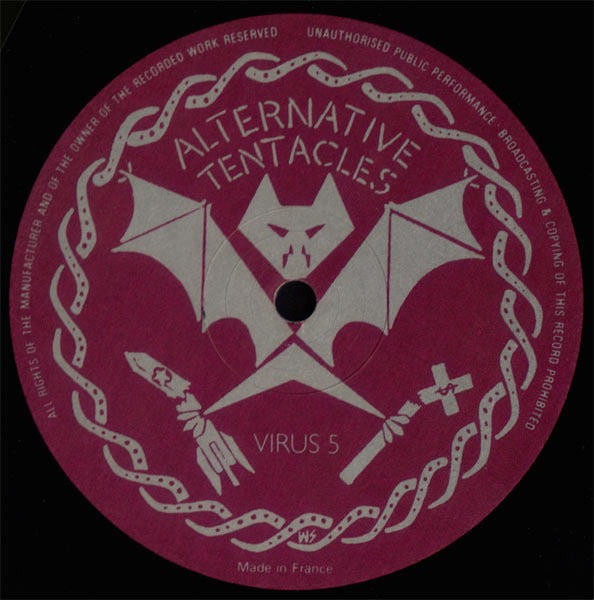 Image of Label Cover of 2814163C: 12" EP - DEAD KENNEDYS, In God We Trust, Inc. (Statik Records; STAT EP2, UK 1981, Picture Sleeve, A3/B1. "Bat" Label)   VG+/VG+