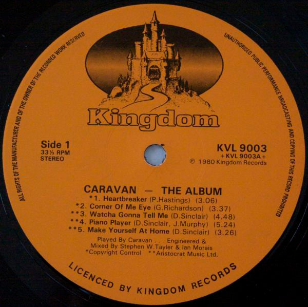 Image of Label Cover of 2824292E: LP - CARAVAN, The Album (Kingdom Records ; KVL 9003, UK 1980, Laminated Sleeve) Strong VG+, Sleeve Creased  VG/VG+