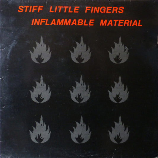 Image of Front Cover of 3624342E: LP - STIFF LITTLE FINGERS, Inflammable Material (Rough Trade; ROUGH 1, UK 1979, Inner, WEA Press, 'Rigid Digits' Credit) A Few Small Spots Of Something Spilled on Vinyl Which Produce Very Slight Clicks - Otherwise Plays Strong VG+  VG+/VG