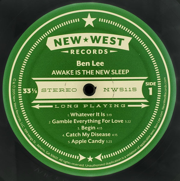 Image of Label Cover of 2844208S: 2xLP - BEN LEE, Awake Is The New Sleep (New West Records; NW5115, US 2016 Reissue, Embossed Gatefold Sleeve, Insert, 180 Gram Vinyl)   VG+/VG+