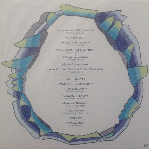 Image of Back Cover of 2844260S: LP - DEERHOOF, Mountain Moves (Joyful Noise Recordings; JNR233, USA, Canada & Europe 2017, Inner)   EX/EX