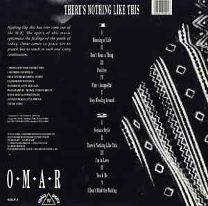 Image of Back Cover of LP - VG+/VG+ - OMAR, There's Nothing Like This (Kongo Dance; KDLP2, UK 1990, Inner), Lightest hairlines. Light ringwear on sleeve.,  - 4326213E