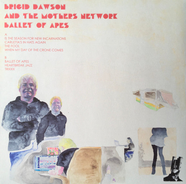 Image of Back Cover of 2814280C: LP - BRIGID DAWSON AND THE MOTHERS NETWORK, Ballet Of Apes (Castle Face; CF-119, UK 2020, Inner, Poster, Magenta Vinyl)   VG+/VG+