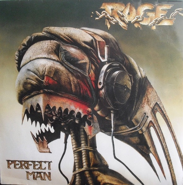 Image of Front Cover of 2814267C: LP - RAGE, Perfect Man (Noise International; N 0112-1, Germany 1988, Inner) Some hairlines and compression marks but clean, Sleeve has spine pinches  VG/VG