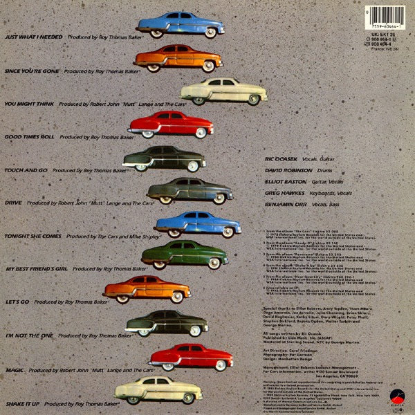 Image of Back Cover of LP - VG/VG+ - THE CARS, The Cars Greatest Hits (Elektra; EKT 25, UK 1985, Inner), ,  - 3916249C