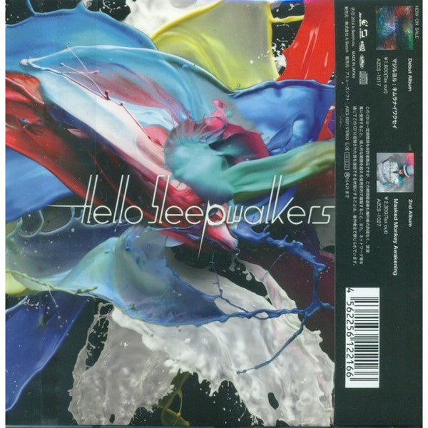 Image of Back Cover of 2834128E: CD - HELLO SLEEPWALKERS, Liquid Soul and Solid Blood (A-Sketch; AZCS-1037, Japan 2014, CD in LP replica card gatefold sleeve, Inner) excellent copy, was sealed but opened in shop  EX/EX