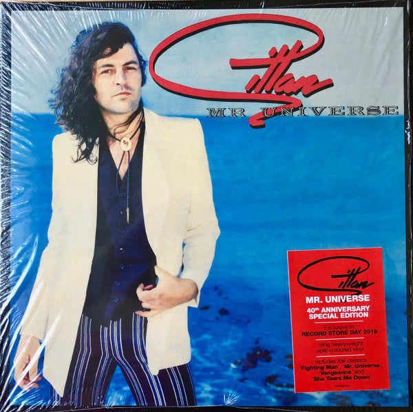 Image of Front Cover of 2844319S: LP - GILLAN, Mr. Universe (Demon Records; DEMREC404, UK, Europe & US 2019 Reissue, Inner, Blue / Red Split Vinyl, Ltd to 1250)   VG+/VG+