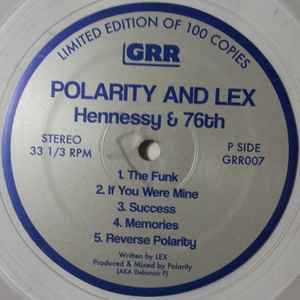 Image of Front Cover of 2844333S: LP - POLARITY (4) AND LEX, Hennessy & 76th (Gentleman's Relief Records; GRR007, Australia 2013) original stickered sleeve  VG/VG