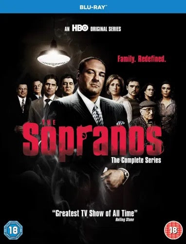 Image of Front Cover of 2834138E: 28xBlu-ray - TIMOTHY VAN PATTEN, JAMES GANDOLFINI, The Sopranos: The Complete Series (HBO; , UK , Box Set)   VG+/VG+