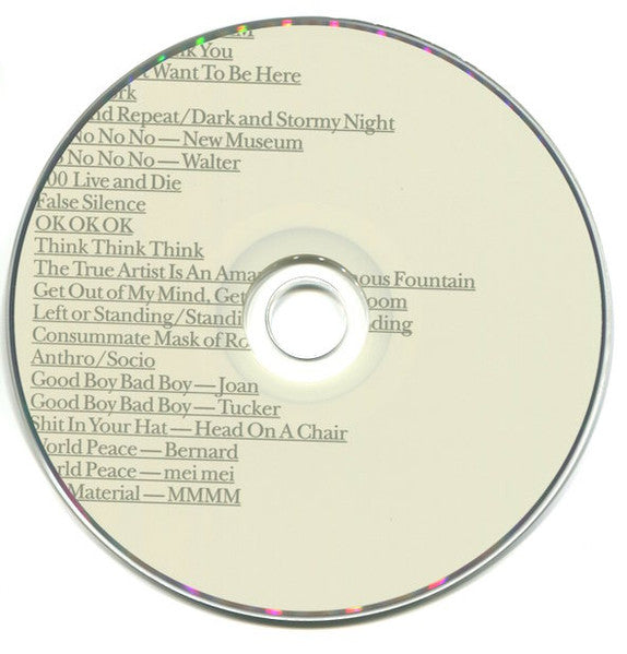 Image of Label Cover of 2954000S: CD - BRUCE NAUMAN, Raw Materials (Tate Modern; TM001, UK 2004)   EX/M