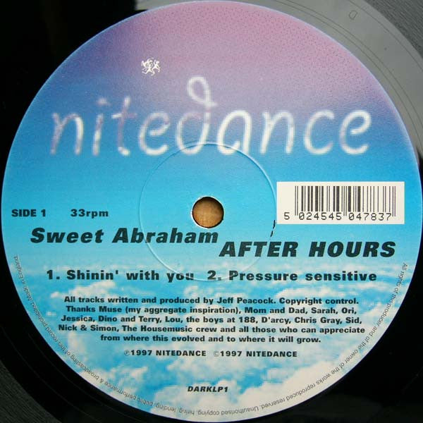 Image of Front Cover of 2824382E: 2x12" - SWEET ABRAHAM, After Hours (Nitedance Records; DARKLP1, UK 1997, Plain Sleeve) Close to EX.  /VG+