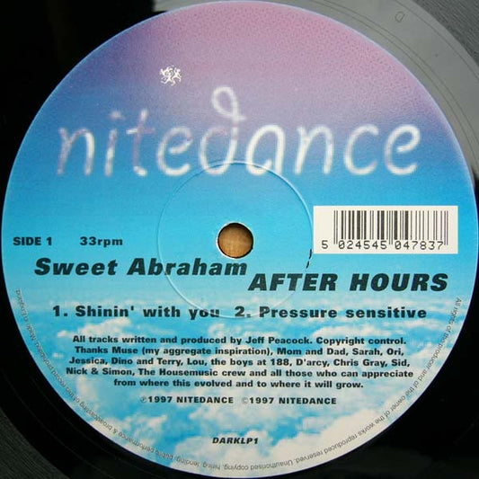 Image of Front Cover of 2824382E: 2x12" - SWEET ABRAHAM, After Hours (Nitedance Records; DARKLP1, UK 1997, Plain Sleeve) Close to EX.  /VG+