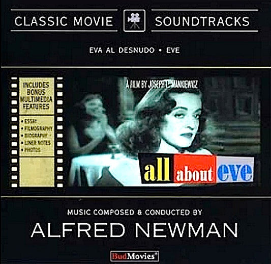 Image of Front Cover of 2934016E: CD - ALFRED NEWMAN, All About Eve (Bud Movies; BUD 4001, Europe 2004, Jewel Case)   VG+/VG+