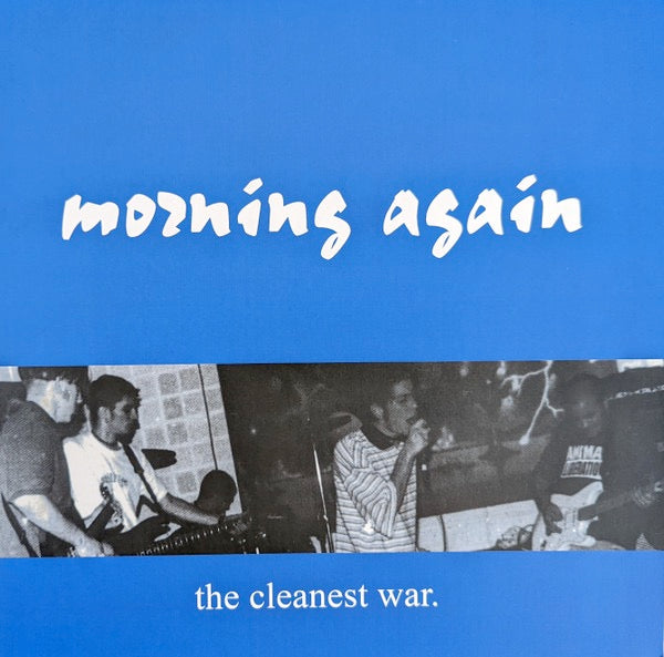 Image of Front Cover of 2914132C: 12" EP - MORNING AGAIN, The Cleanest War (Stick To The Core; STTC 020, Belgium 2022 Reissue, Insert, Yellow Vinyl)   VG+/VG+