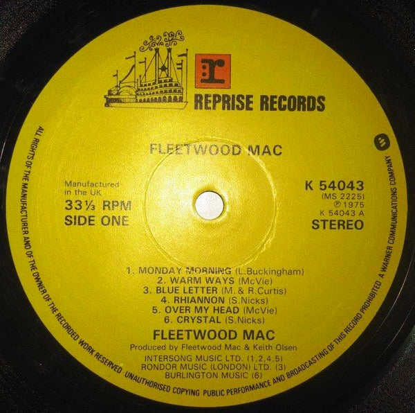 Image of Label Cover of LP - G+/G+ - FLEETWOOD MAC, Fleetwood Mac (Reprise Records; K54043, UK 1970s Reissue, No Logo on Labels), Writing On Rear Sleeve,  - 2826228E