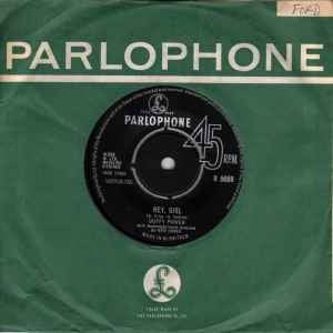 Image of Front Cover of 2914249C: 7" - DUFFY POWER, Hey Girl / A Woman Made Trouble (Parlophone; R 5059, UK 1963, Company Sleeve) Light marks, minor fogging to run-ins, slightly dished. Date stamped and cat. no. written on sleeve.  VG/G+