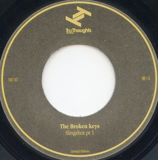 Image of Front Cover of 2914247C: 7" - THE BROKEN KEYS, Slingshot Parts 1 & 2 (Tru Thoughts ; TRU7102, UK 2006)   /VG+