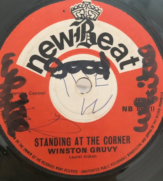 Image of Front Cover of 7" - /VG - WINSTON GROOVY, Standing At The Corner / You Send Me (newBeat; NB 053, UK 1970, Solid Centre), Light lines only, plays great. Clean labels.,  - 1916179C