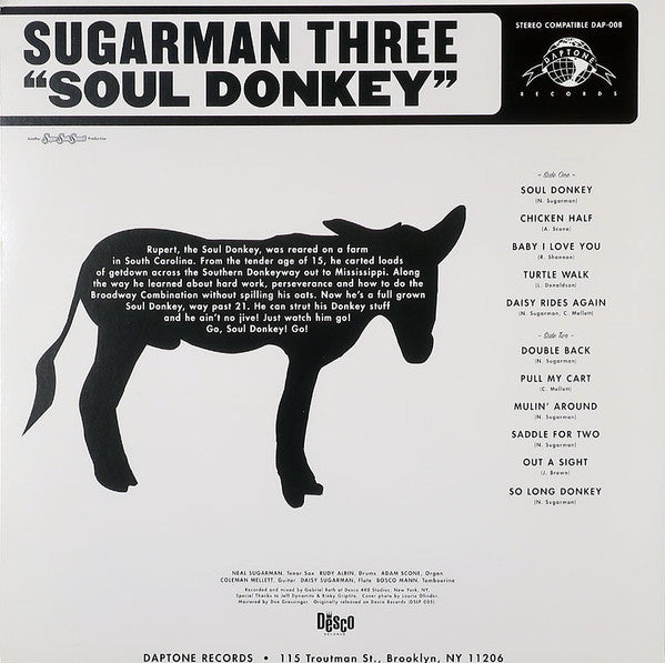 Image of Back Cover of 2924307E: LP - THE SUGARMAN 3, Soul Donkey (Daptone Records; DAP-008, US 2006 Reissue, Picture Sleeve)   VG/VG